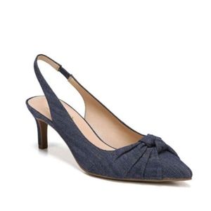 FRANCO SARTO Dayanara Denim Slingback Pump 9 NEW